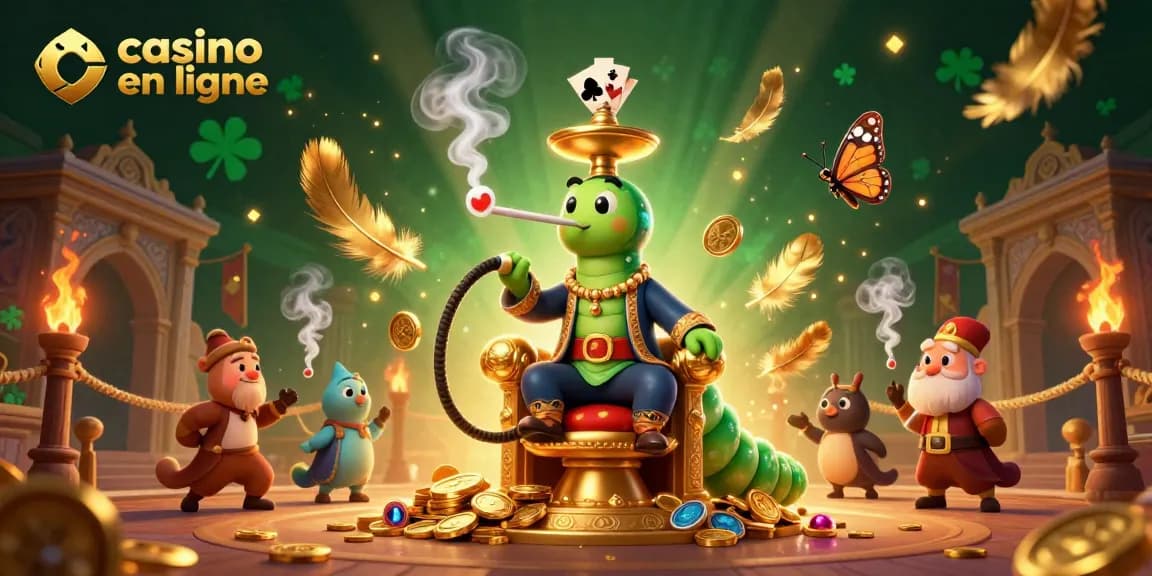 Jouez dans un monde vibrant de casino en ligne avec des symboles de poker et des éléments colorés.