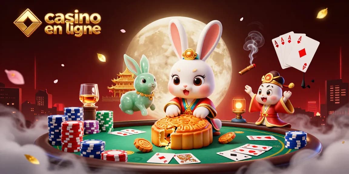 Casino en ligne : victoire avec des jetons cachés dans des gâteaux lunaires sur une scène festive