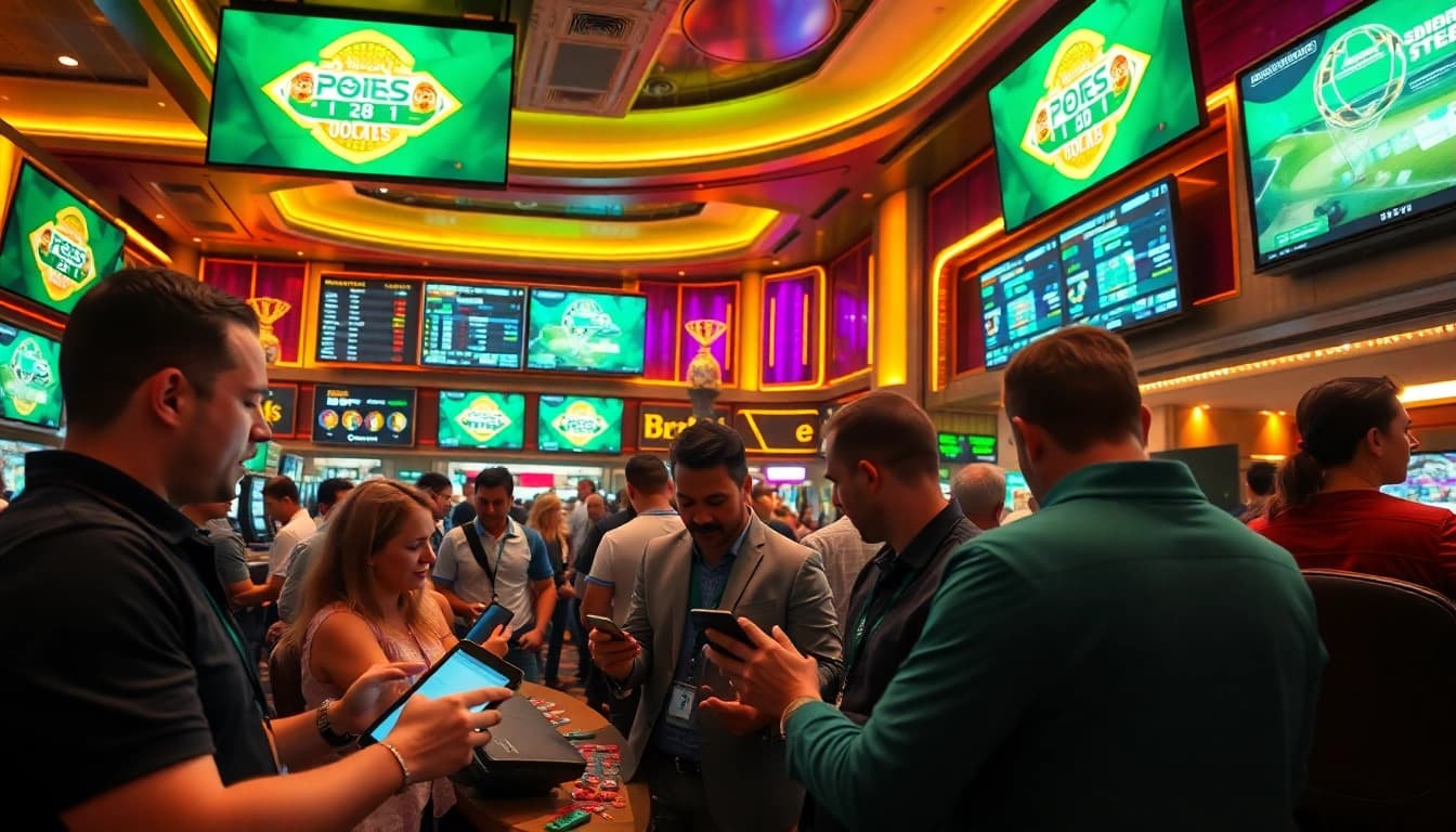 Discover top strategies for finding the best sportsbooks in Brazil with enthusiastic bettors and vibrant settings.