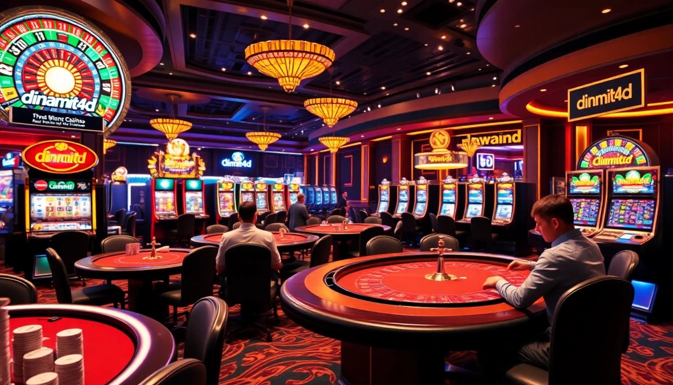 Experience the thrill of dinamit4d as players enjoy lively casino games with vibrant slot machines.