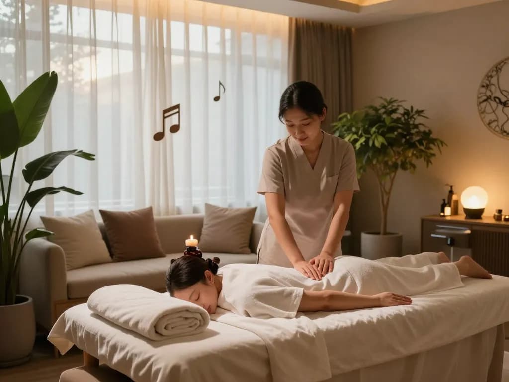 Experience soothing 논현동마사지 in a luxurious spa setting with professional therapist and calming atmosphere