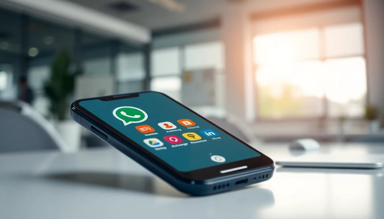 Enhance communication with https://whatalker.com through a professional WhatsApp Business interface on a smartphone.