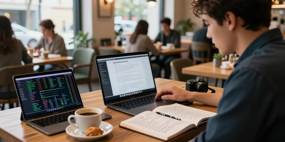 Start cloud mining today with innovative blockchain research in a café, showcasing cryptocurrency study and technology.