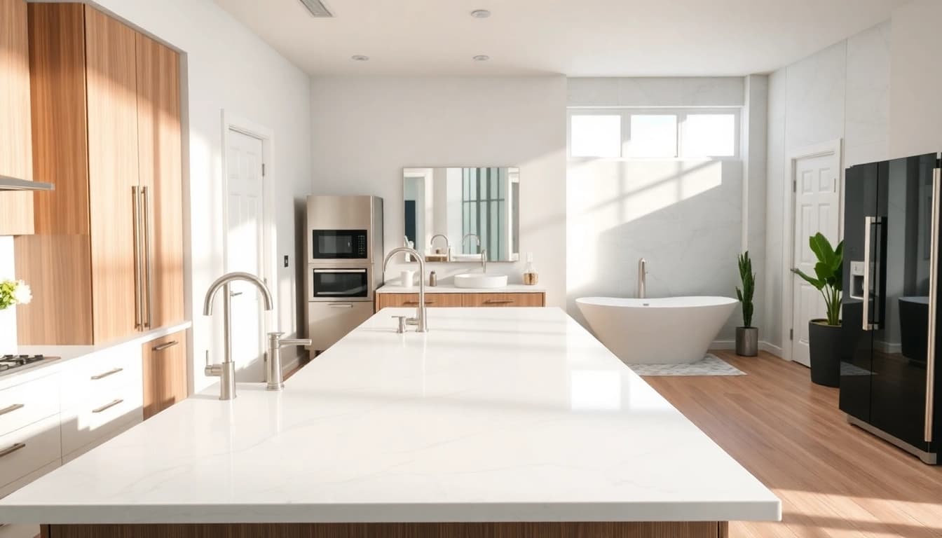 Explore innovative bathroom and kitchen remodeling ideas featuring modern fixtures and elegant design.