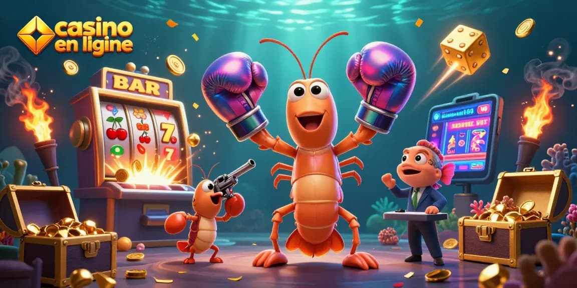 Jackpot explosif dans un illustratif de casino en ligne avec des créatures marines.