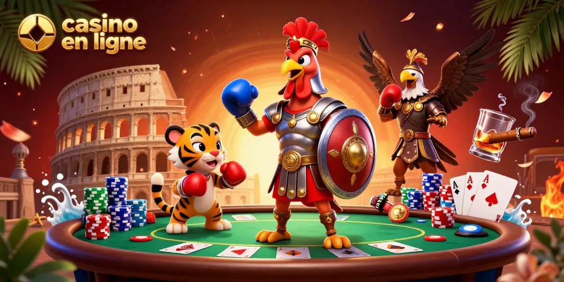 Émerveillez-vous avec le casino en ligne, jouant sur une table de poker remplie de jetons colorés.