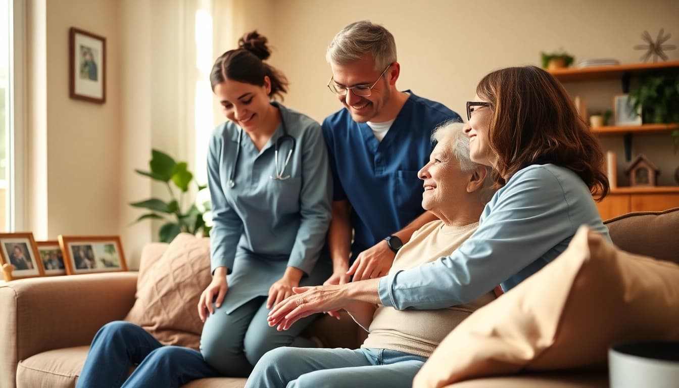 Delivering quality in home care austin tx services with compassionate caregivers in a cozy living room.