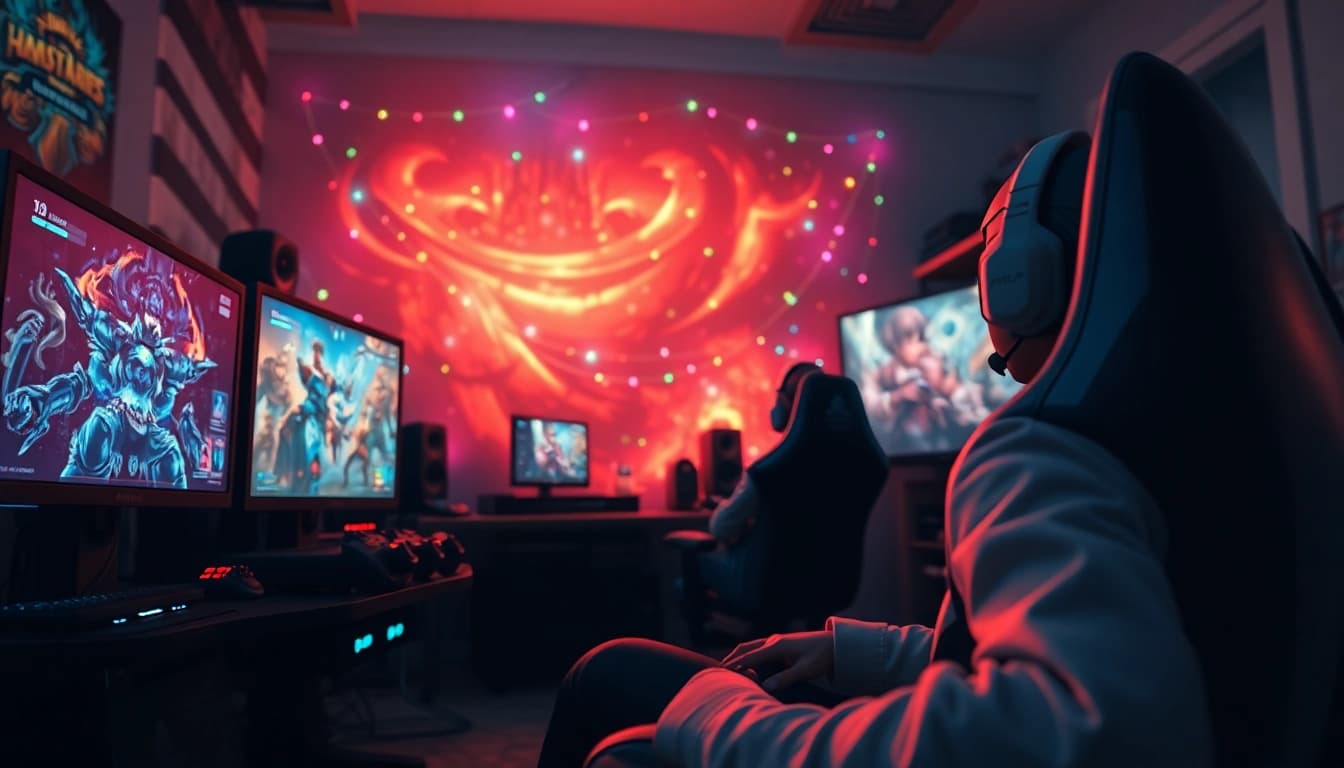 Menampilkan hakim4d game dengan karakter yang aktif dalam permainan dan latar belakang yang energik.