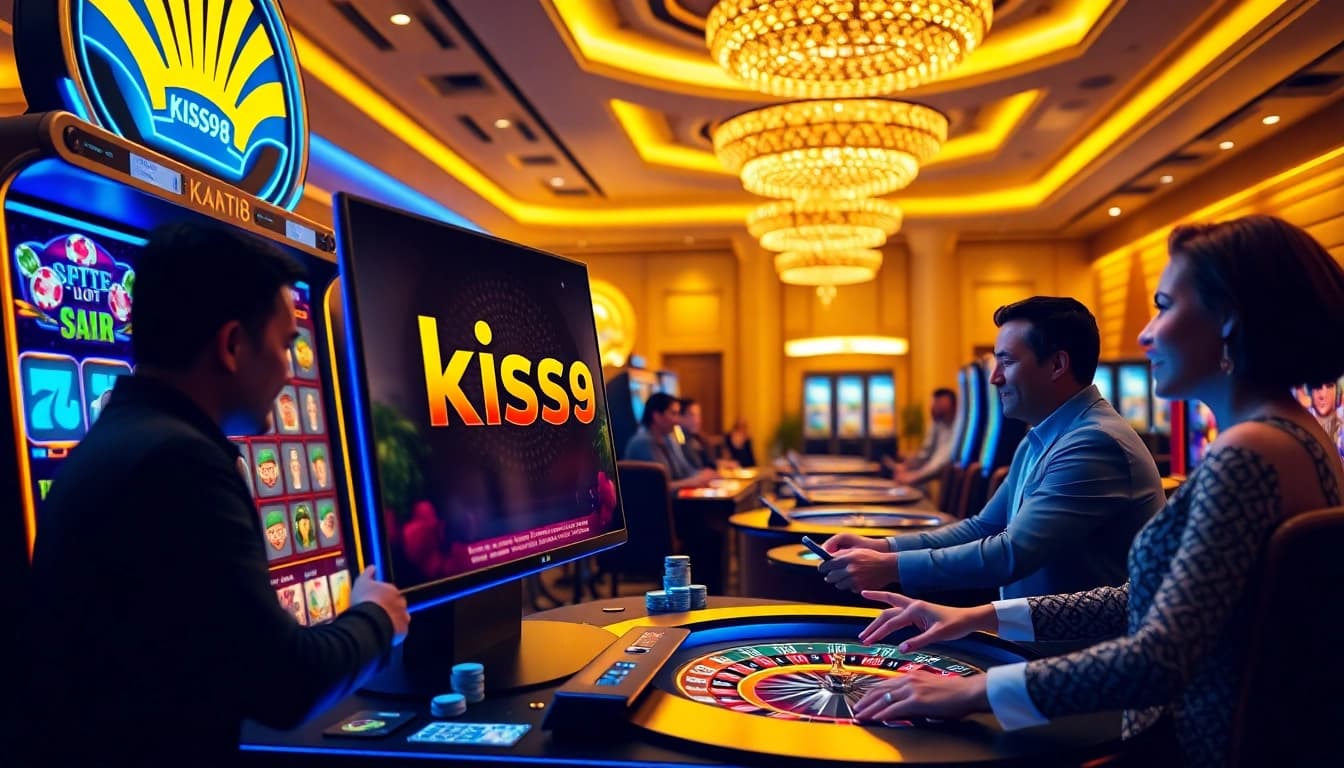 pemain menikmati aksi kasino dengan kiss918 original apk di peranti mudah alih