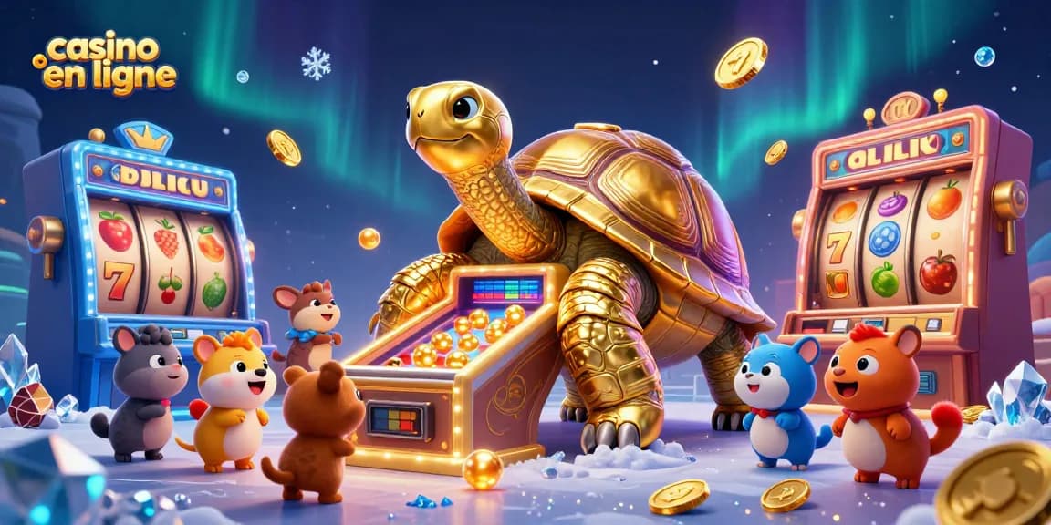 Exploitez les meilleures options de casino en ligne avec une tortue et des machines à sous vibrantes.