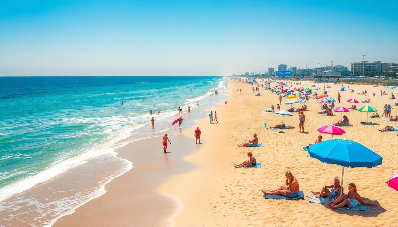 Enjoy vibrant beach activities at https://myrtlebeachsc.com/ with families and sunny skies.