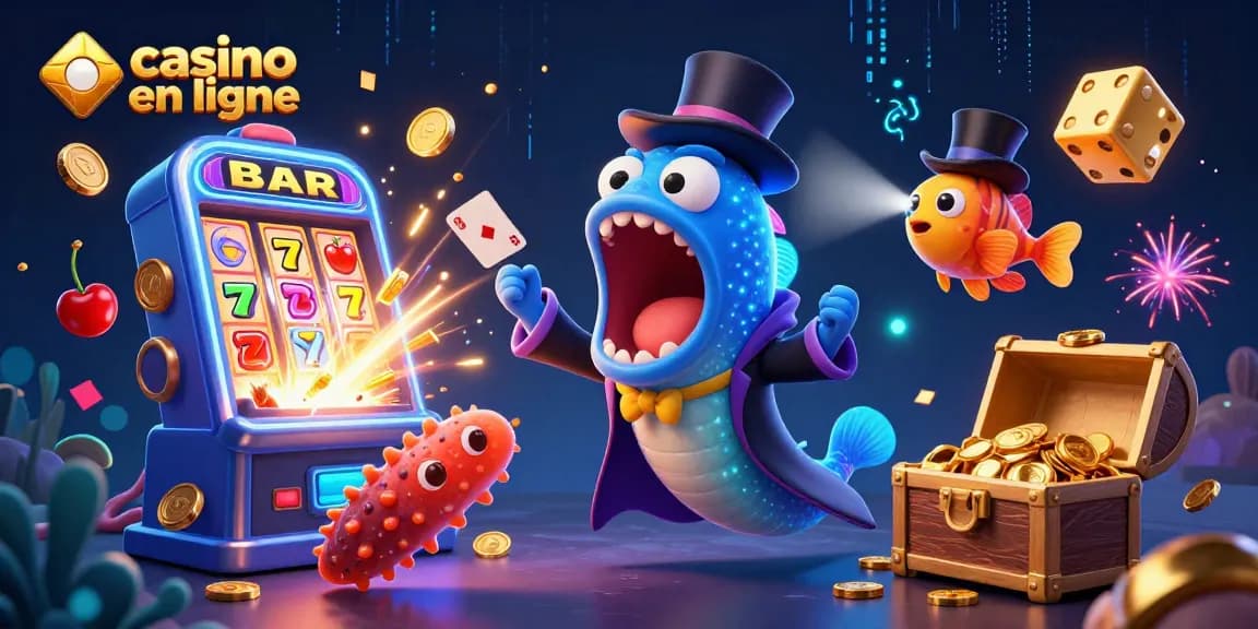 Le casino en ligne captivant avec une anguille magicienne et un poisson-lanterne sous l'eau.