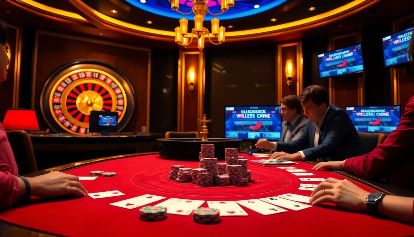 Experience the thrill of online gaming at https://xn8844.com/ with luxurious casino tables and enthusiastic players.