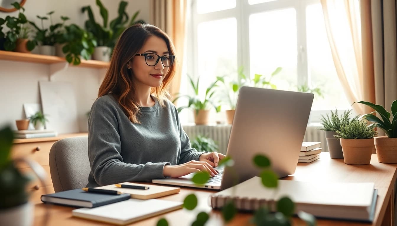 Inspiring image of a lifestyle blogger creating engaging content for a UK Lifestyle Blog.
