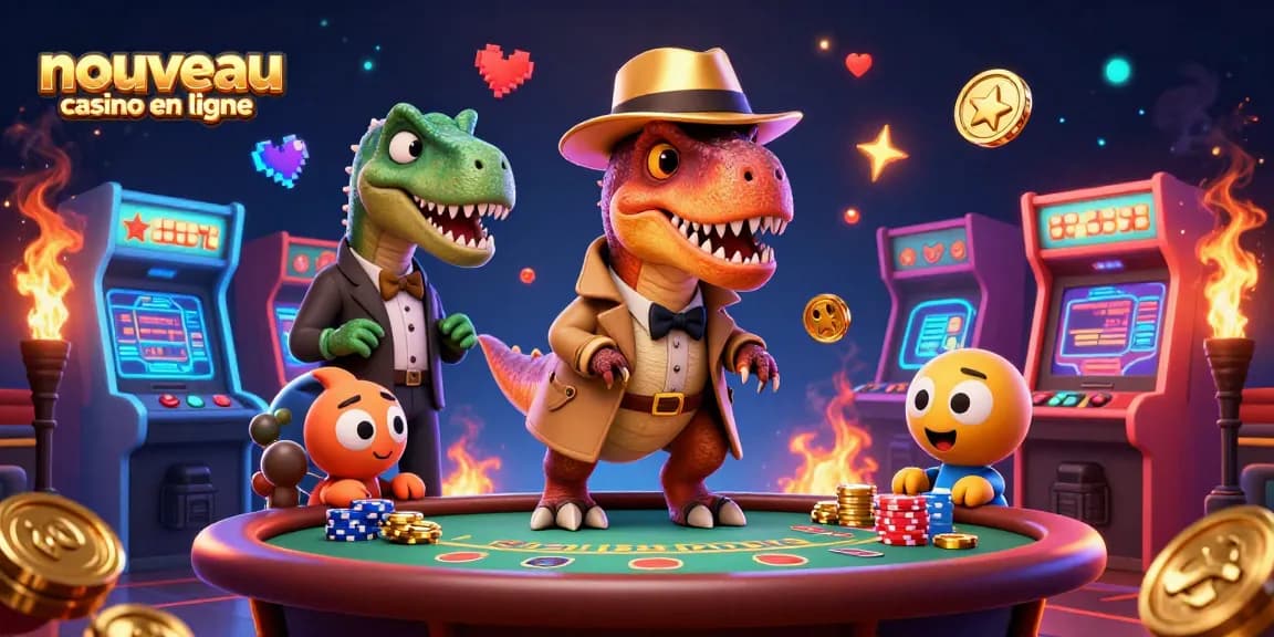 Arrêtez le jeu avec un nouveau casino en ligne, un vélociraptor tentant de cacher ses talents de comptage de cartes.