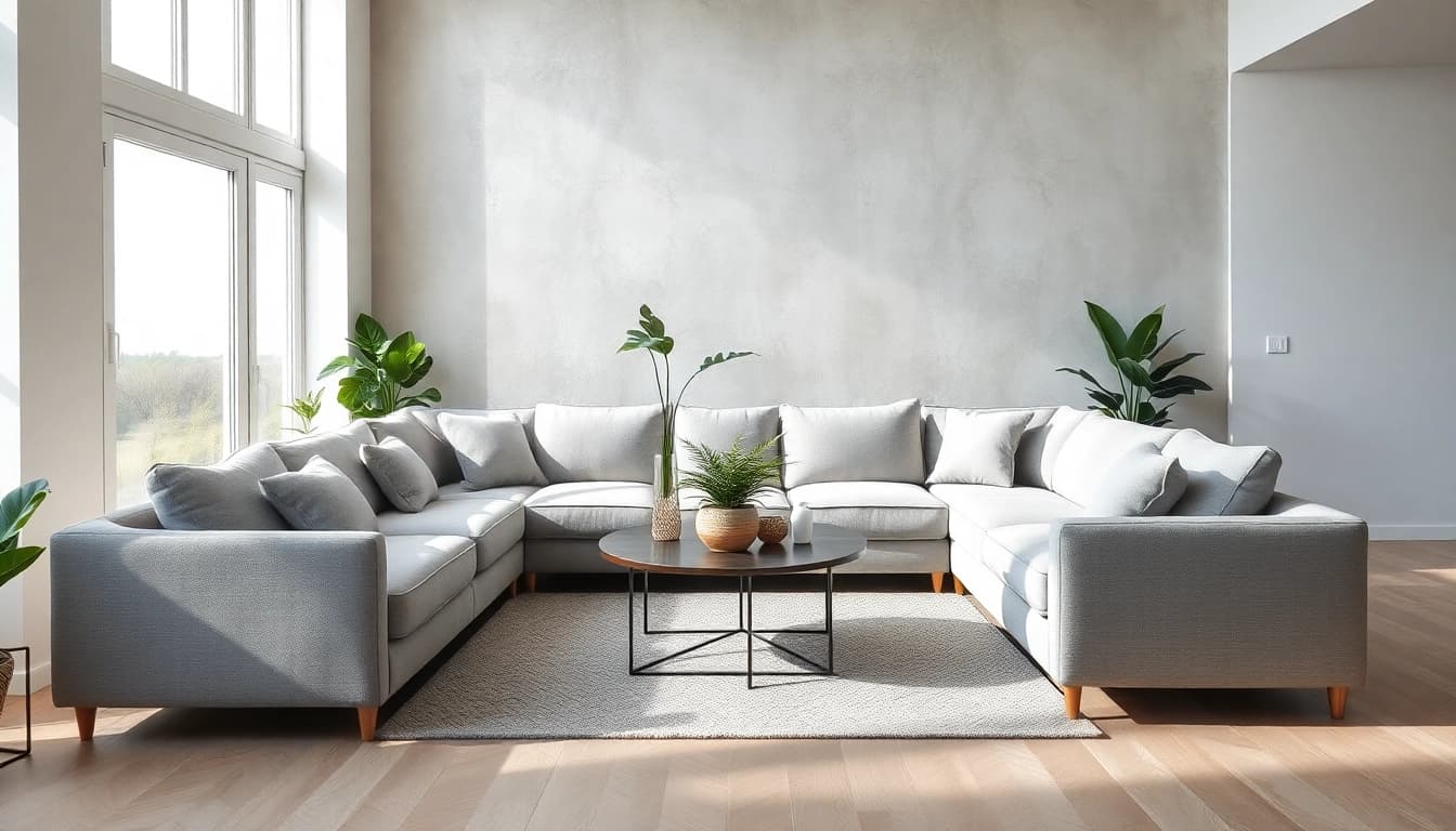 View of stylish corner sofa from https://corner-sofas.co.uk in a modern living room setup.