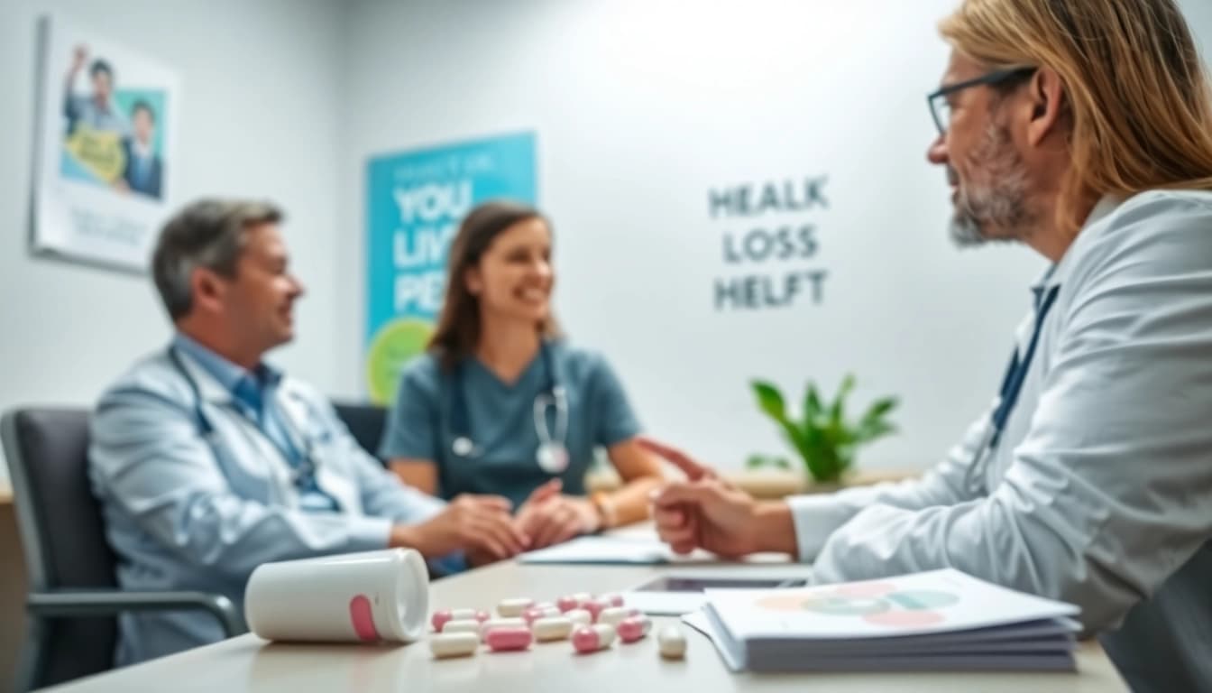 Consultation on Oral Weight Loss Treatments emphasizing care and professionalism in a clinical setting.