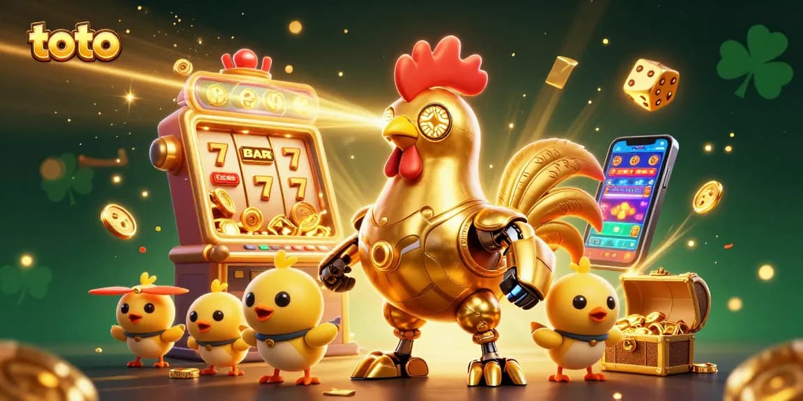 Toto slot experience reveals a dazzling jackpot scene with vibrant casino elements and characters.