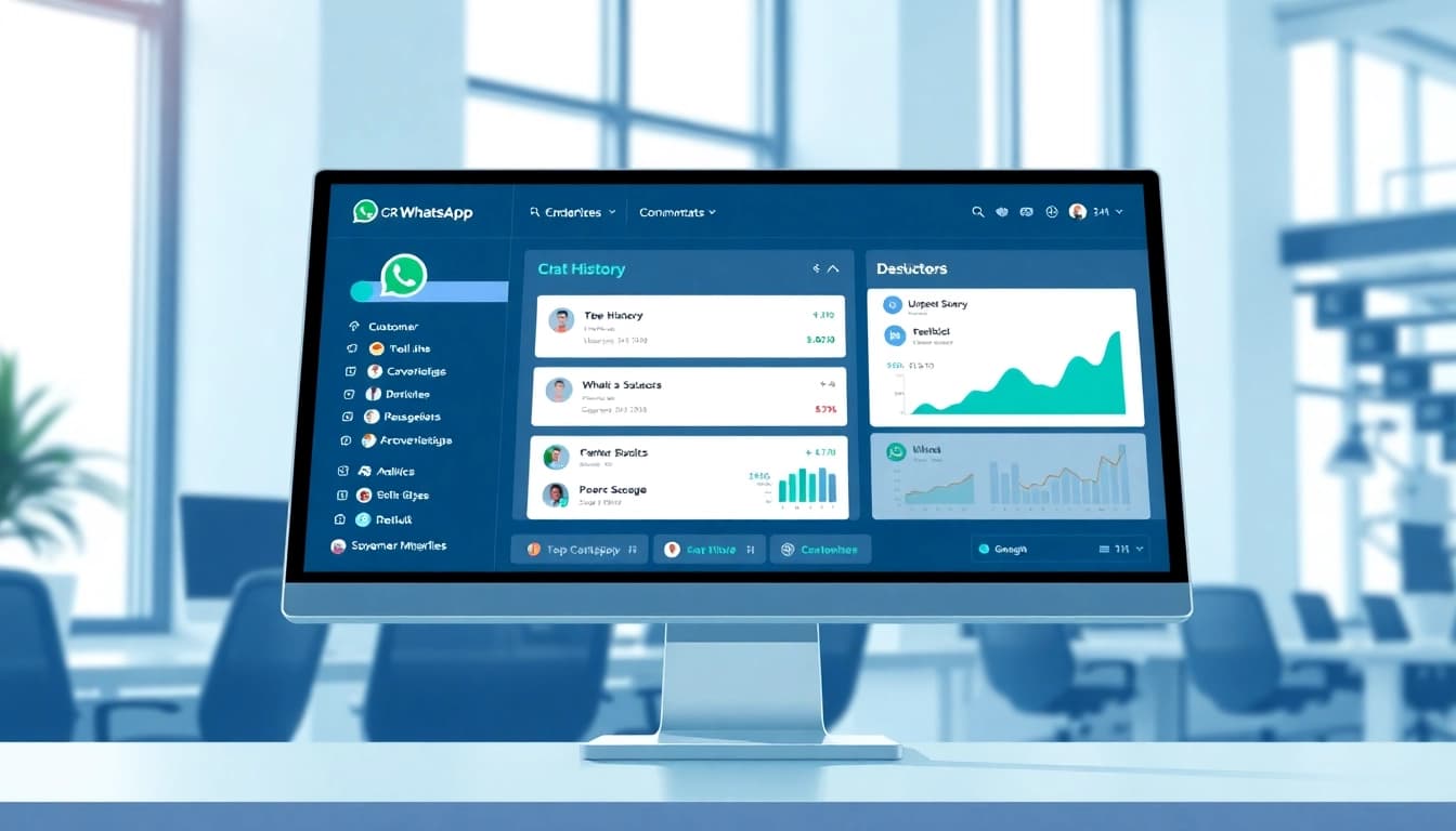 Understand What is a CRM for WhatsApp with an engaging CRM dashboard illustration.