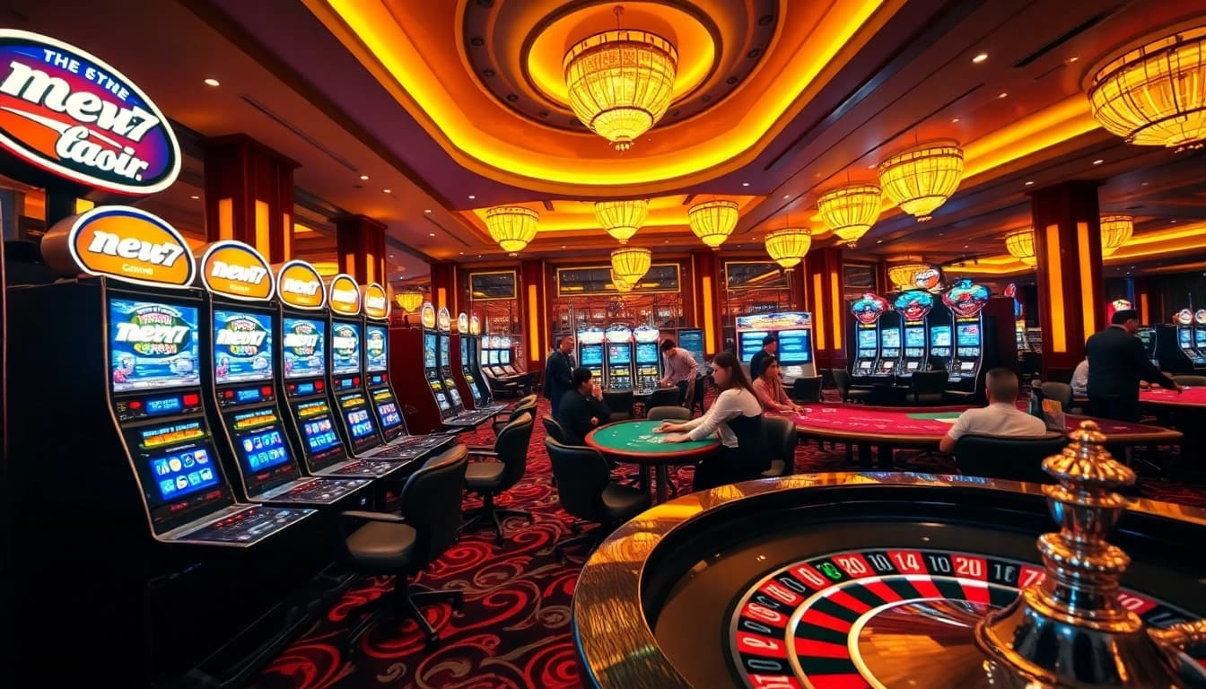 Experience thrilling gameplay with new77 slot machines in a vibrant casino atmosphere.