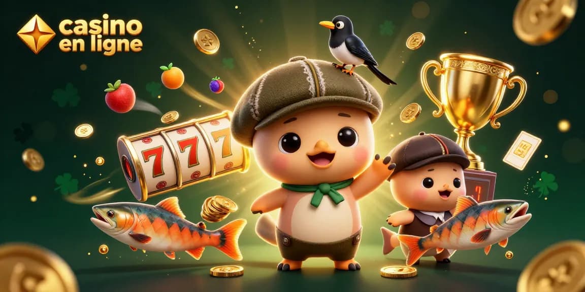 Profitez des jeux de casino en ligne avec une illustration vibrante et attrayante