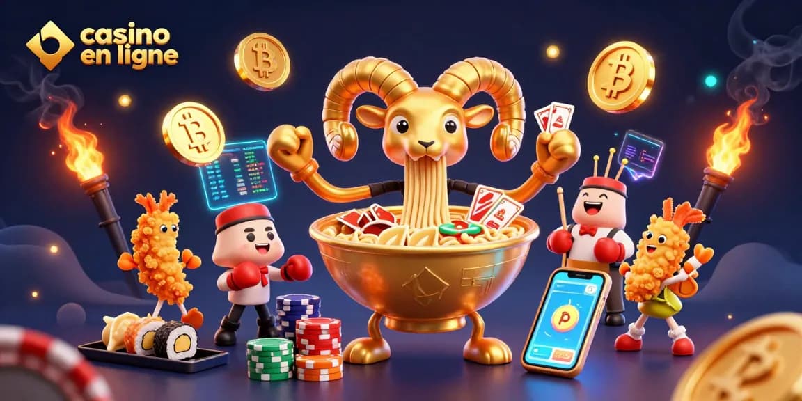 Jouez au casino en ligne avec un ramen géant, un dealer de sushi et des cheerleaders tempura.