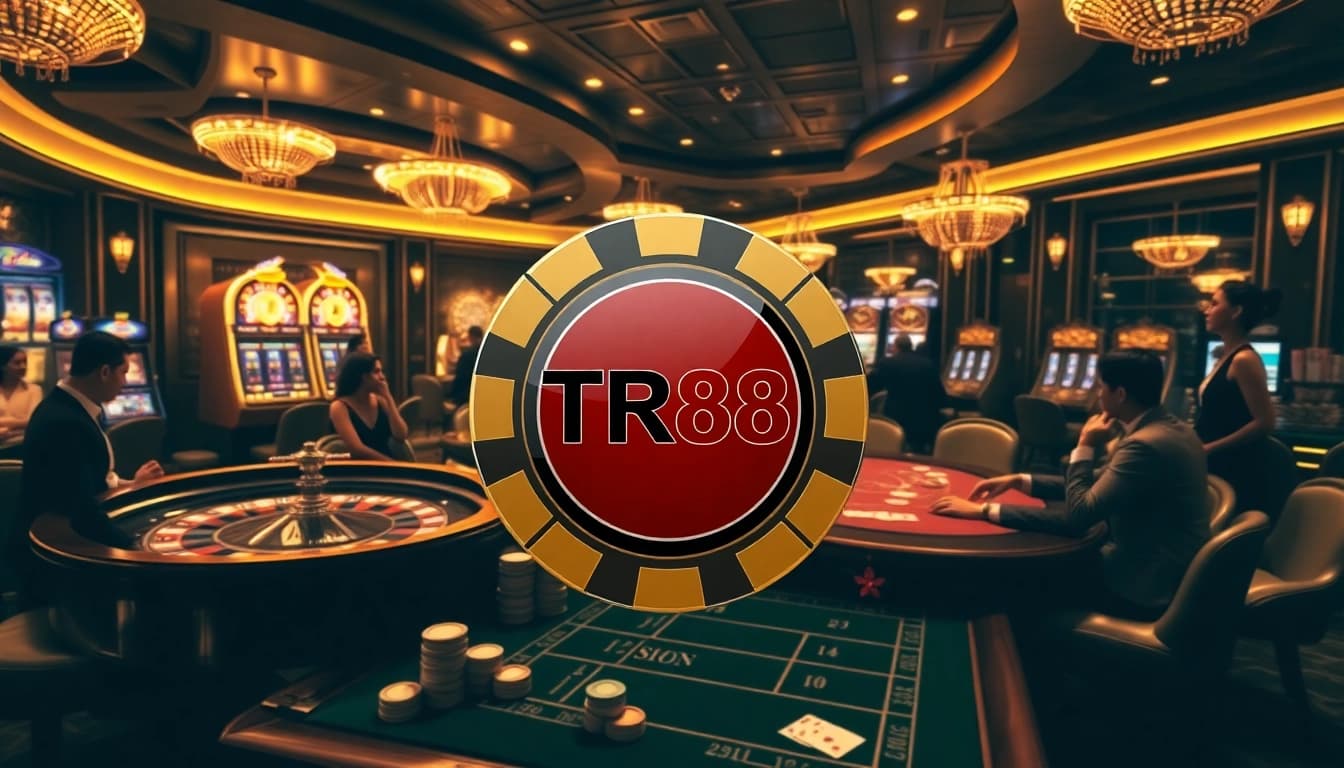 Experience the excitement of TR88 gaming with vibrant casino tables and lively players.