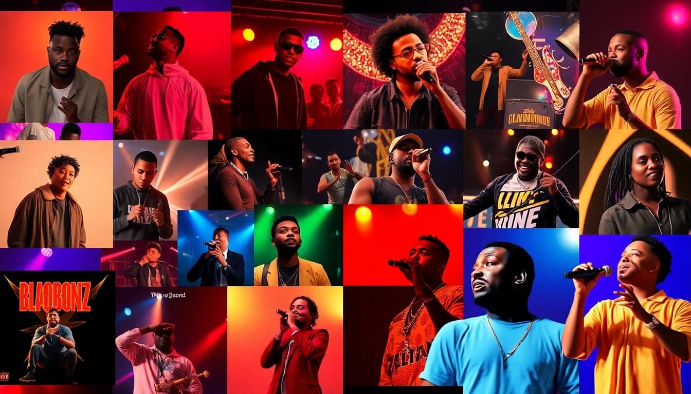 Discover the latest albums and hits on wadupnaija, featuring Blaqbonez and Zlatan, in a vibrant music collage.