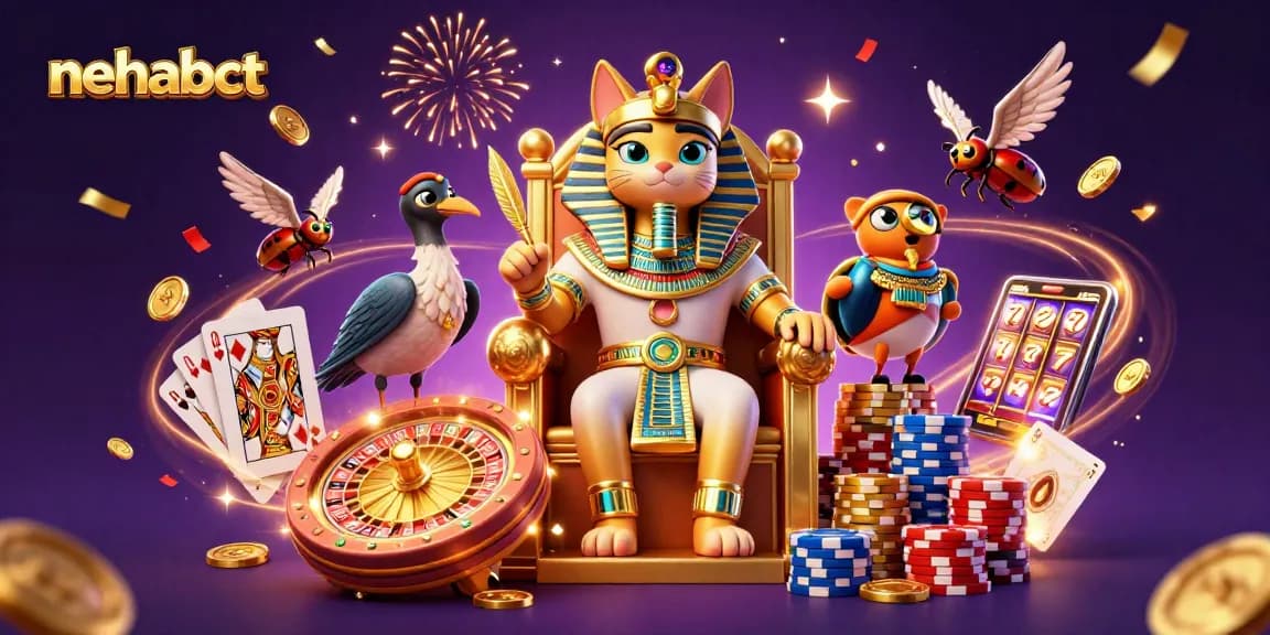 Experience winning moments at nehabct with dynamic casino illustrations and vibrant gaming elements.