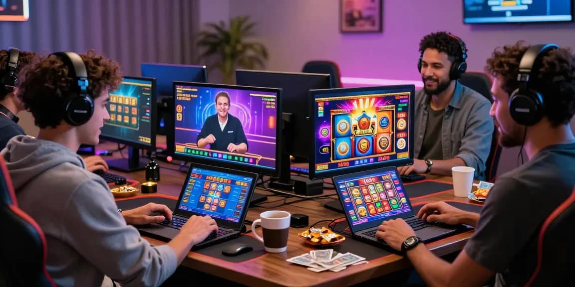 Online players experiencing https://iis.org.uk latest credit card casinos, engaged in exciting live games and vibrant slot interfaces.