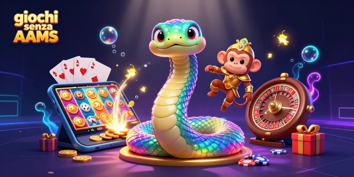 Impara a vincere nei giochi senza AAMS con questa vivace illustrazione 3D e colori accattivanti.