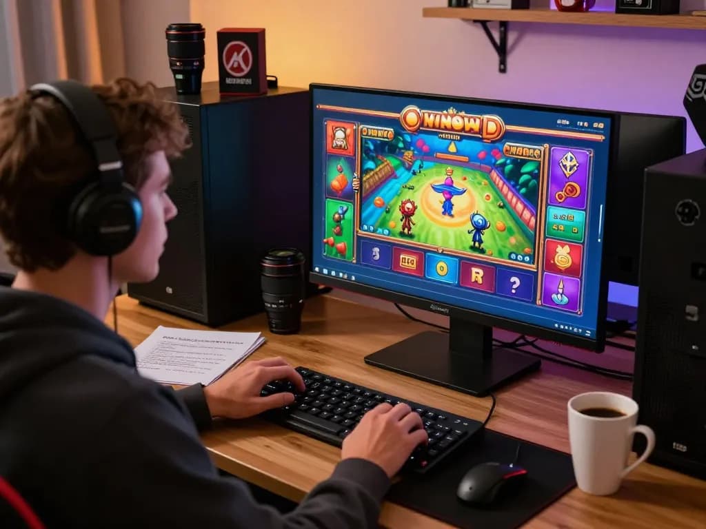 Engaging in a slot demo game on a desktop, showcasing colorful graphics and strategic gameplay elements.