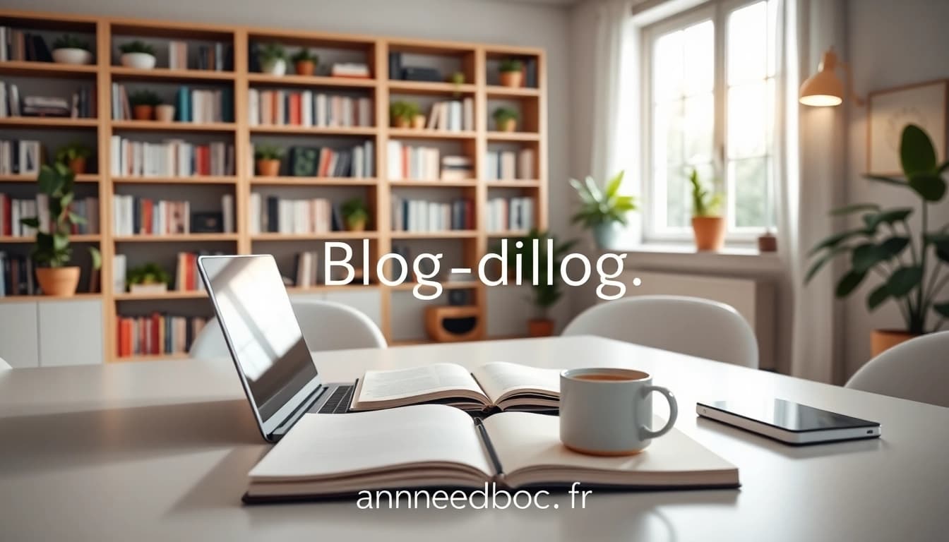 Visitez anneduboc.fr pour découvrir un bureau moderne propice à la créativité.