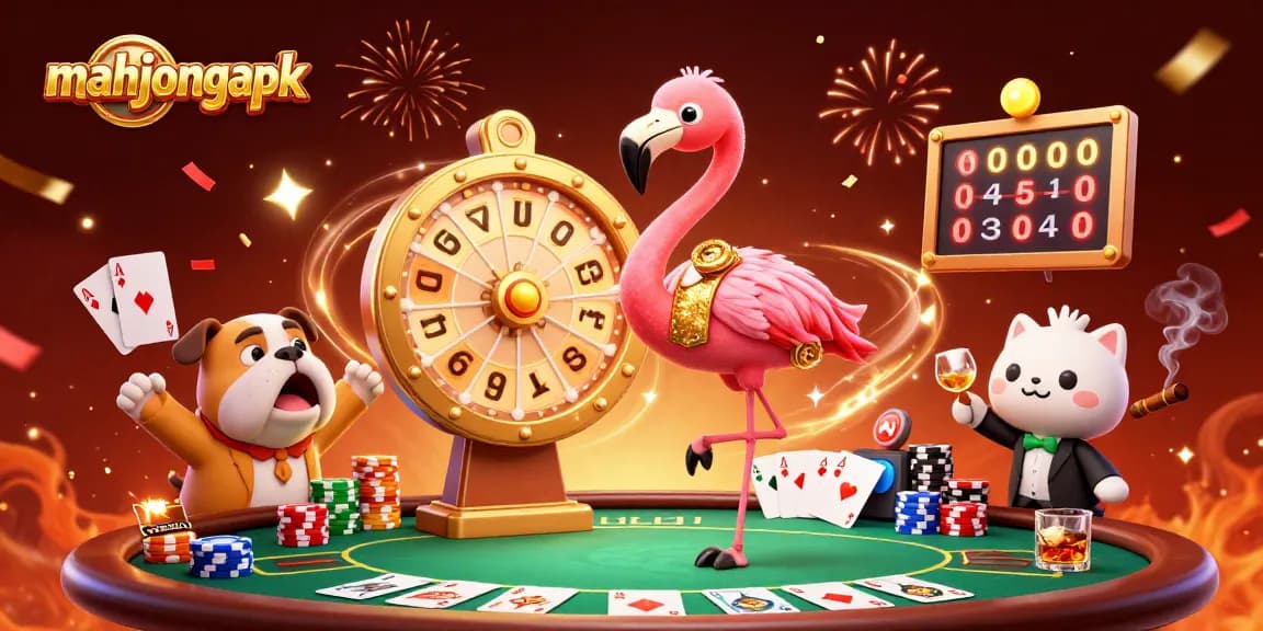Win big at mahjongapk with exciting slots and vibrant gaming action in this dynamic casino scene.