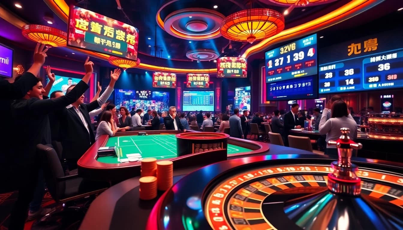 Experience thrilling casino excitement with real-time ผลบอลสด updates displayed prominently.