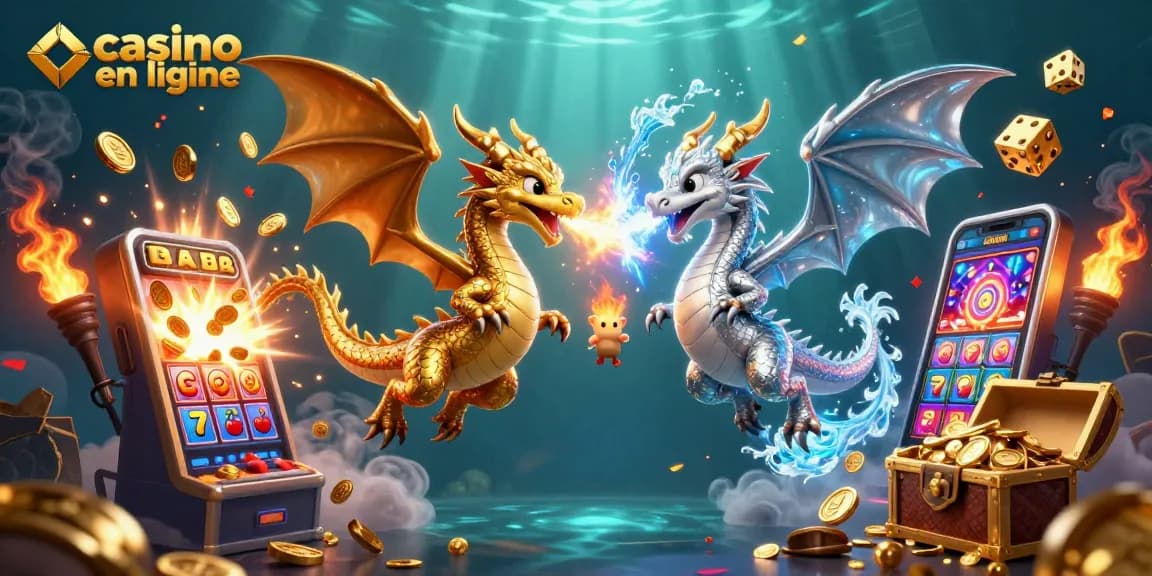 Jouer dans un casino en ligne avec des dragons 3D et une explosion de gains en argent.