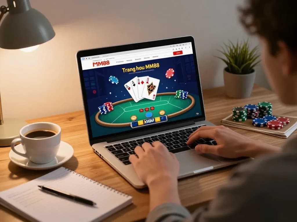 Engaging in exciting online gaming at Trang chủ MM88 with a lively poker interface