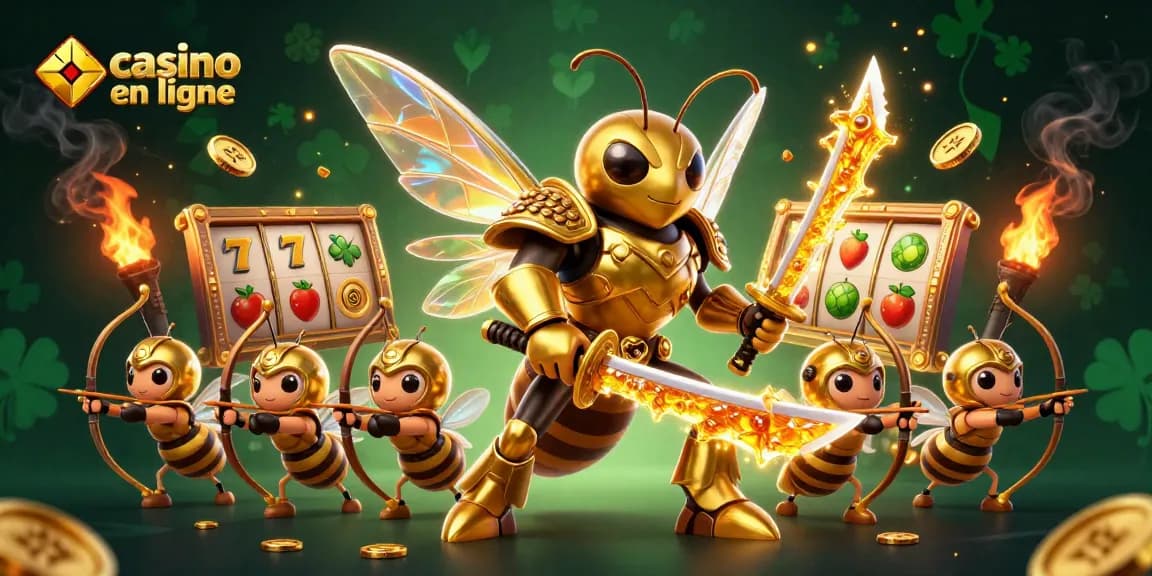 Gagnez avec les machines à sous sur casino en ligne grâce à une illustration captivante.