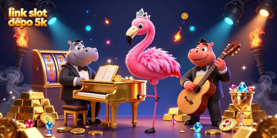 Win big with link slot depo 5k as colorful characters celebrate at the casino
