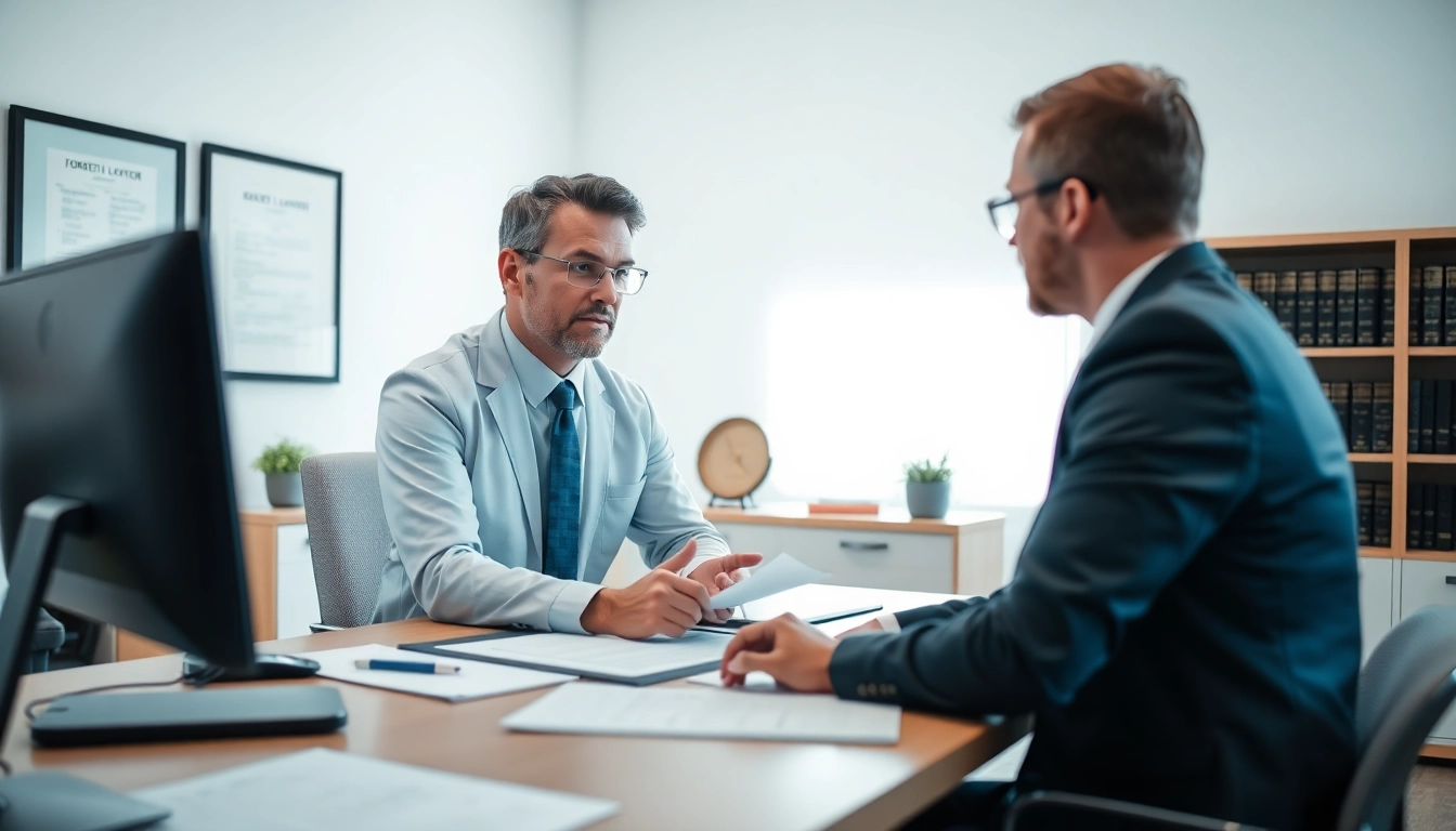 Consulting session with a Modesto Accident Lawyer demonstrating professionalism and expertise.