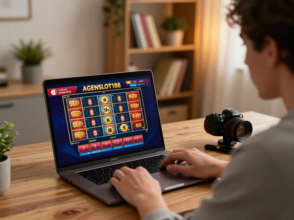 Experience gaming at hakobhakobyanart online casino with a focused player analyzing strategies at home.