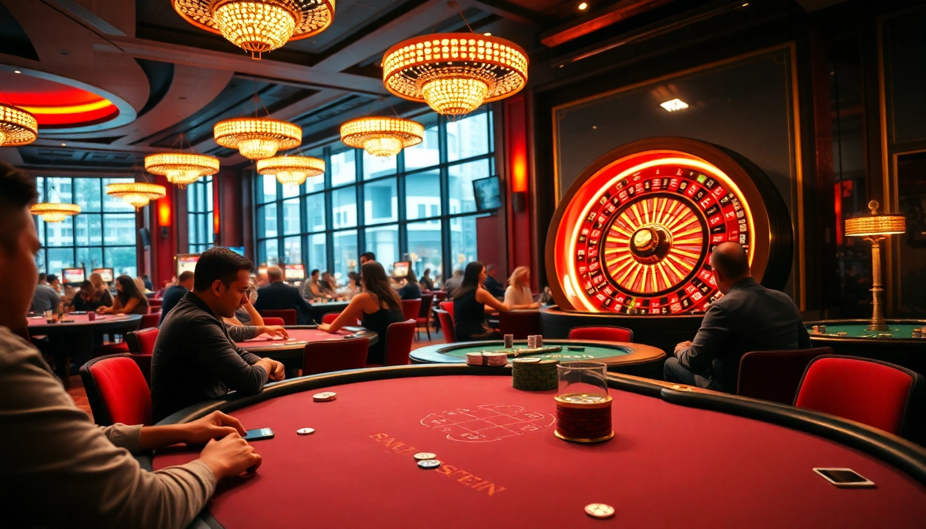 Menangkan permainan dengan igamble247 di meja poker kasino yang ramai dan menarik.