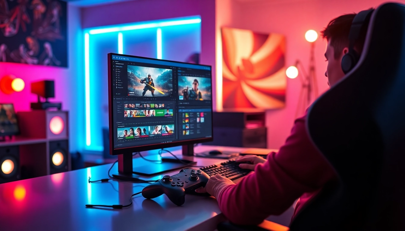 Enhance your streaming experience with https://streamgen.cc clip editing tools, featuring vibrant visuals and a stylish setup.