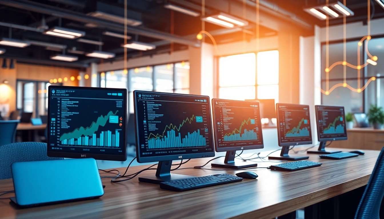 Explore virtual server management at https://aminserve.com, showcasing a professional workspace with modern technology.