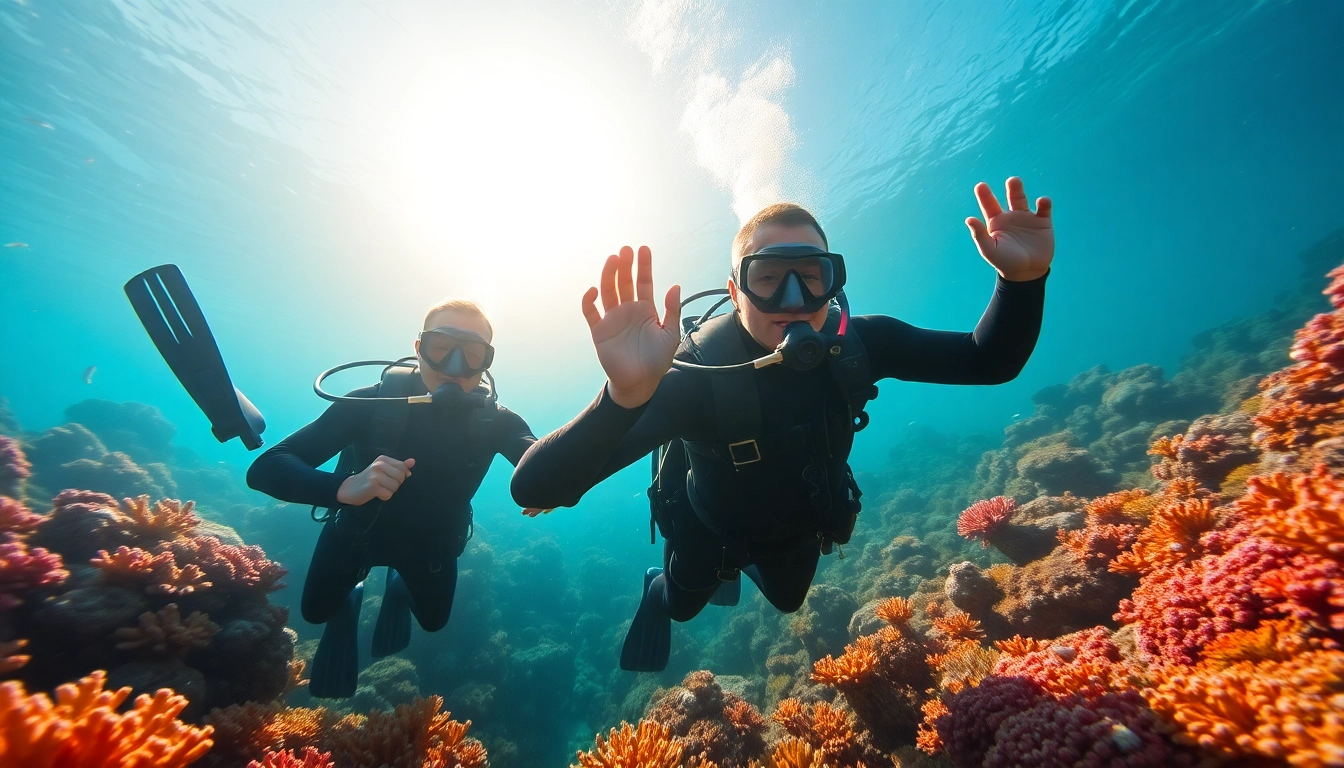 Scuba divers enjoying coral reefs at https://marvinscubaexpeditions.com illustrating marine adventure.