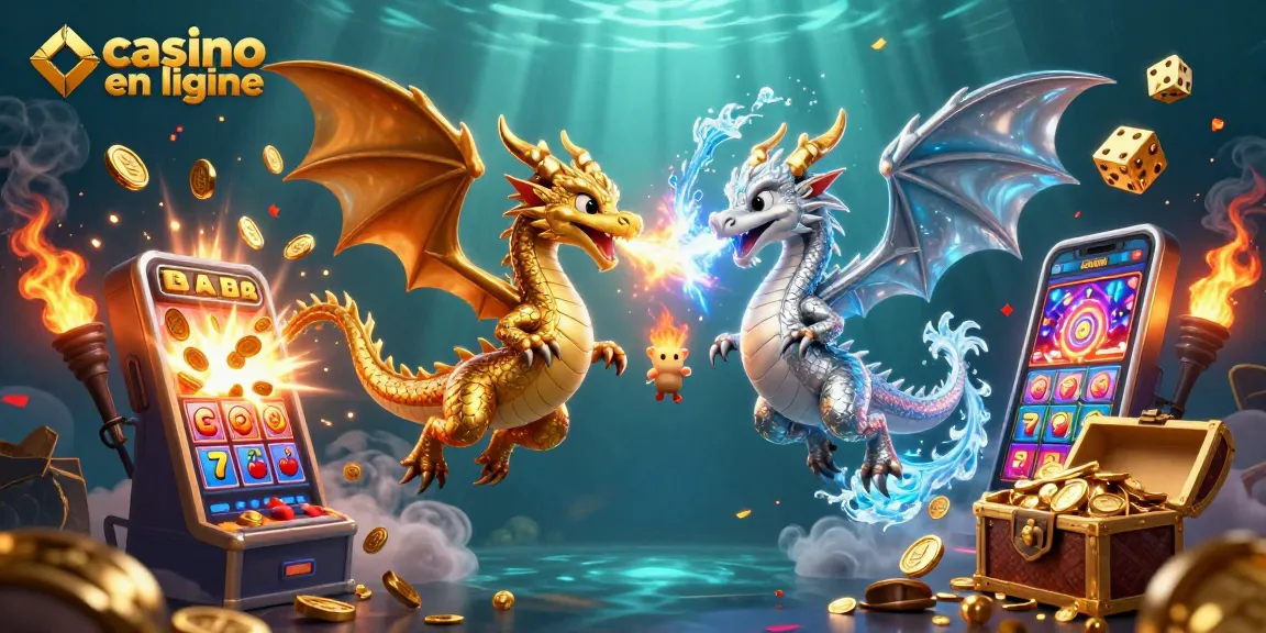 Jouer dans un casino en ligne avec des dragons 3D et une explosion de gains en argent.