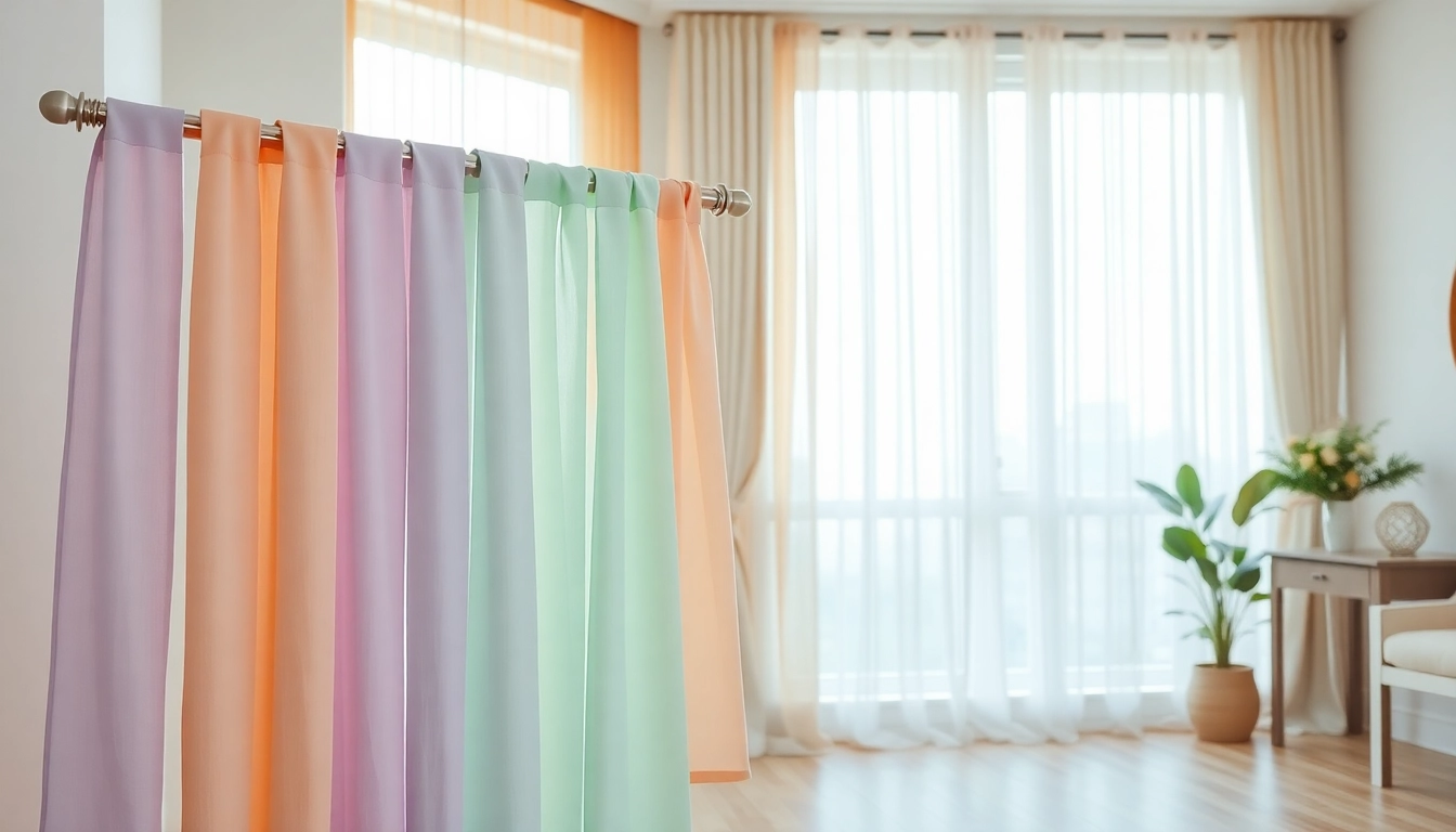 Mooi opgehangen voile stoffen die het licht prachtig filteren in een stijlvolle woonkamer.