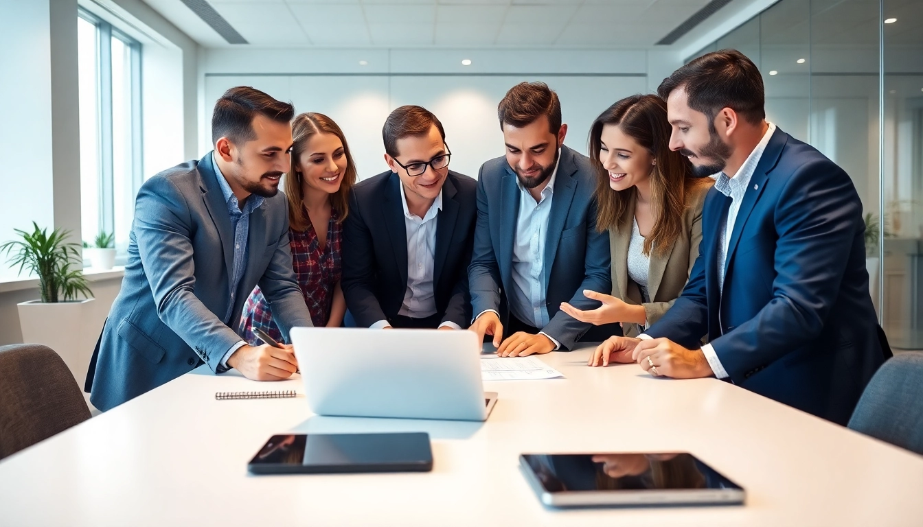 Analyze company search options at https://fidelitycorporate.com in a collaborative office environment.