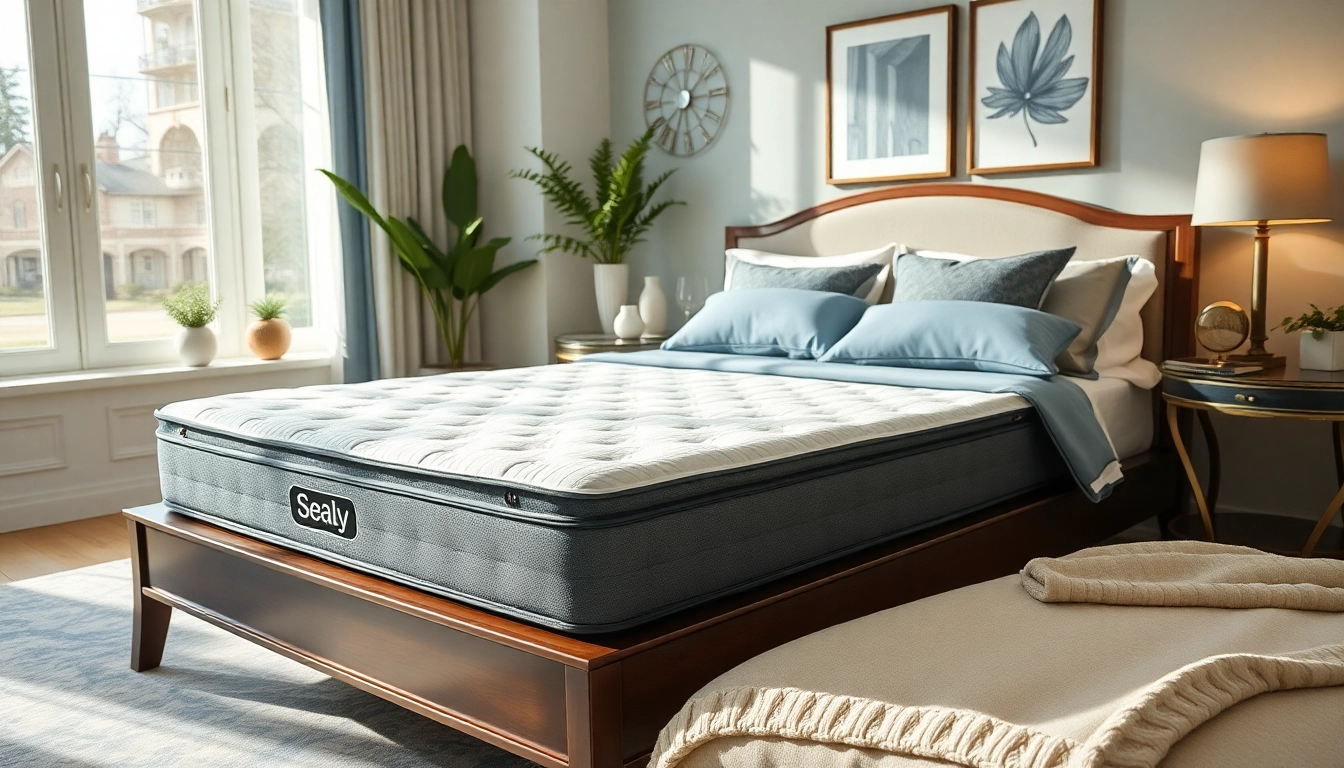 Experience the comfort of Sealy mattress foam nestled in a cozy bedroom setting.