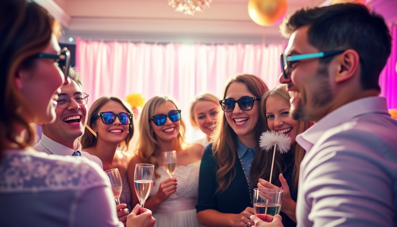 Celebrate with a joyful photo booth rental capturing lively moments at an event.